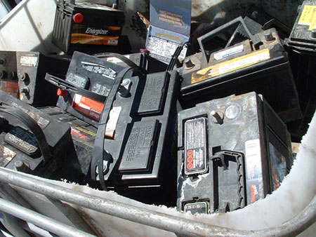 Action Steel accepts old batteries for recycling