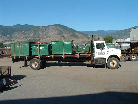 Action Steel accepts miscellaneous recyclable bin scrap for processing.